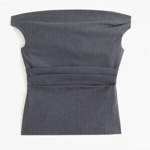 A&F Off-The-Shoulder Tailored Drapey Top